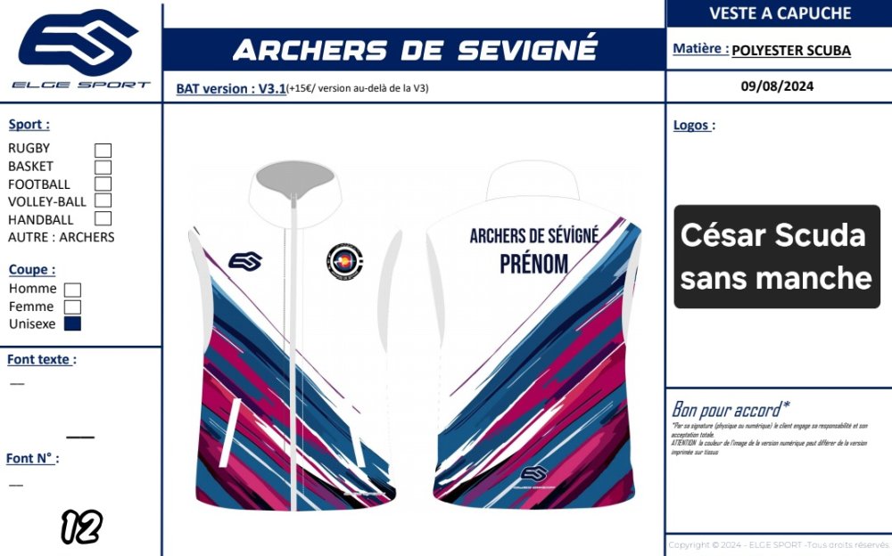 Veste Scuba sans manche sublime